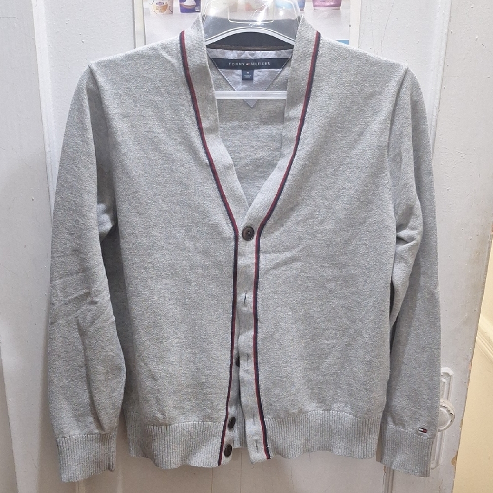 Tommy Hilfiger Gray Cardigan Sweater for Men